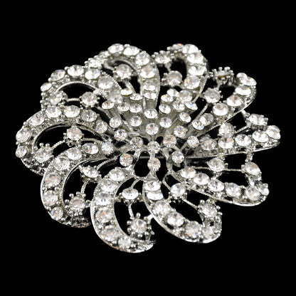 Belagio Enterprises -  Rhinestone Brooch - 2 1/2" W x 2 1/2" L - BW-147