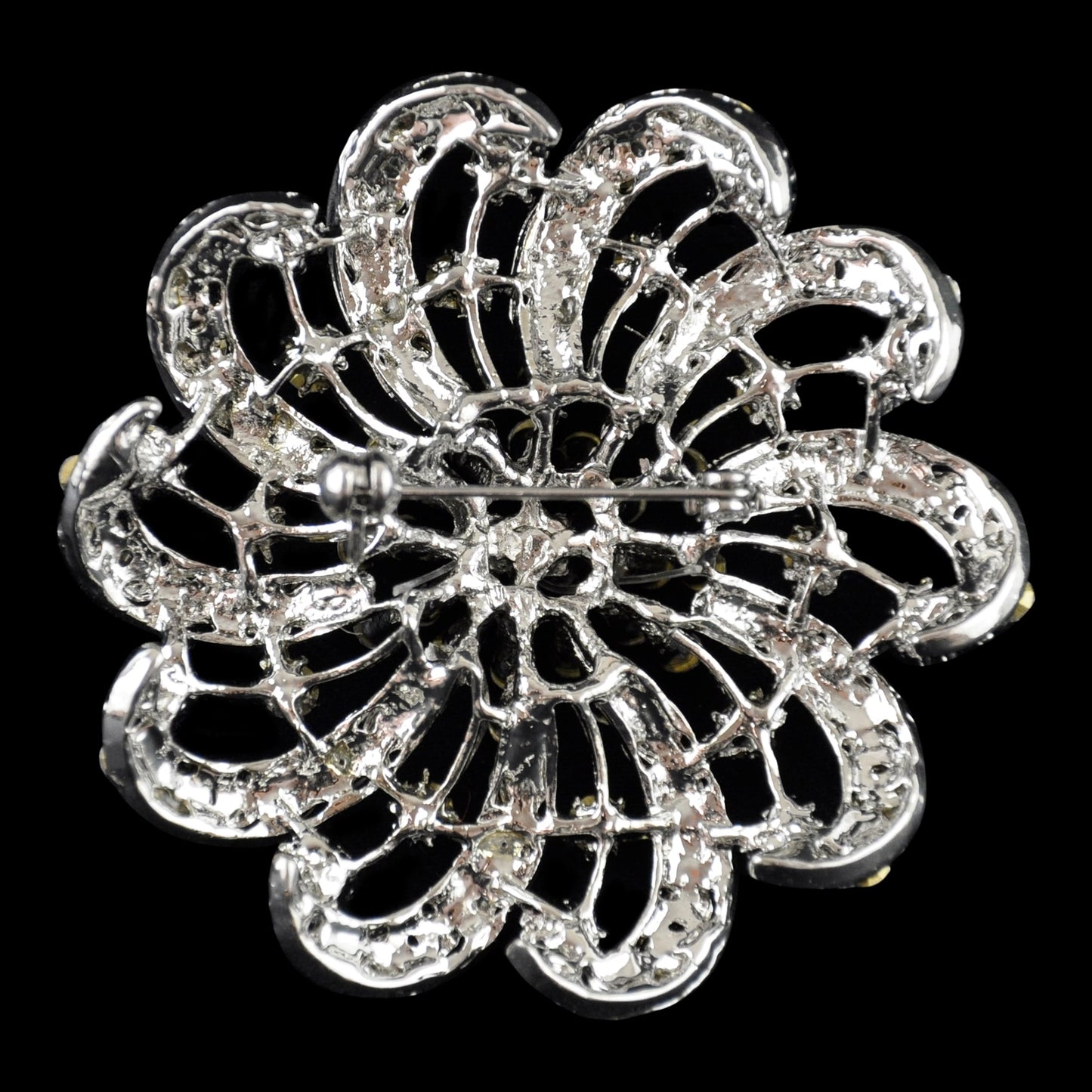 Belagio Enterprises -  Rhinestone Brooch - 2 1/2" W x 2 1/2" L - BW-147