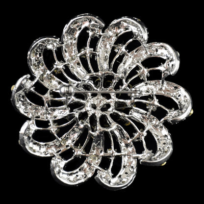 Belagio Enterprises -  Rhinestone Brooch - 2 1/2" W x 2 1/2" L - BW-147