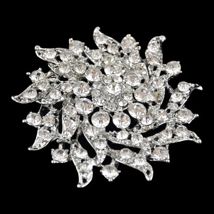 Belagio Enterprises -  Rhinestone Brooch - 2 1/2" W x 2 1/2" L - BW-148