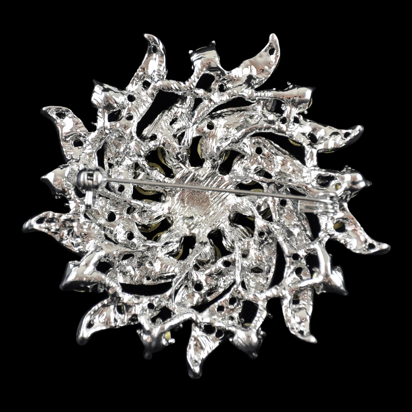 Belagio Enterprises -  Rhinestone Brooch - 2 1/2" W x 2 1/2" L - BW-148
