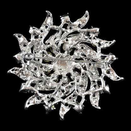 Belagio Enterprises -  Rhinestone Brooch - 2 1/2" W x 2 1/2" L - BW-148