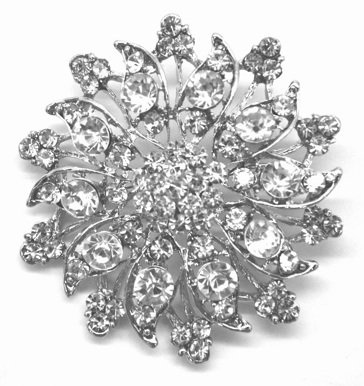Belagio Enterprises -  Rhinestone Brooch - 2 1/2" W x 2 1/2" L - BW-149