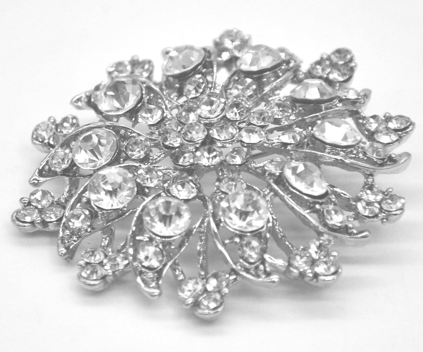 Belagio Enterprises -  Rhinestone Brooch - 2 1/2" W x 2 1/2" L - BW-149