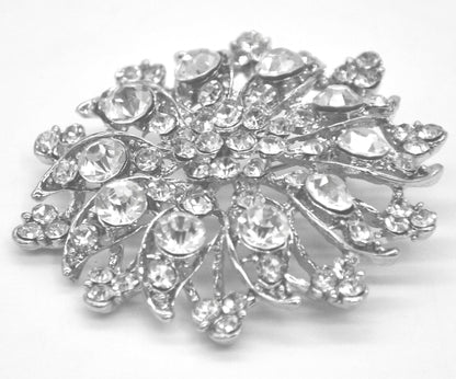Belagio Enterprises -  Rhinestone Brooch - 2 1/2" W x 2 1/2" L - BW-149