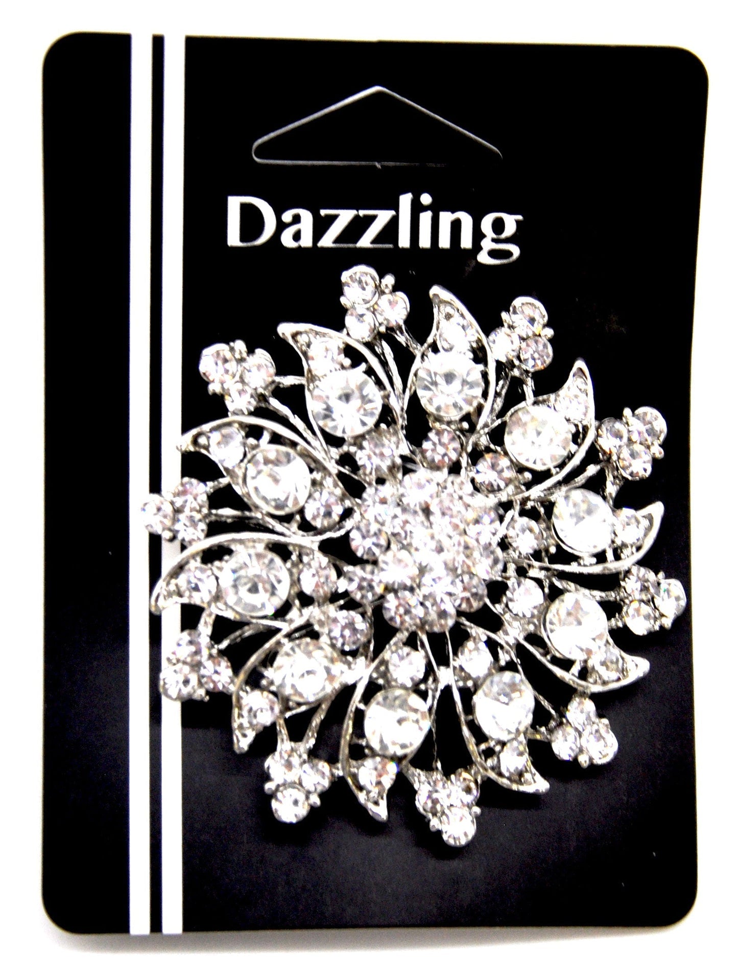 Belagio Enterprises -  Rhinestone Brooch - 2 1/2" W x 2 1/2" L - BW-149