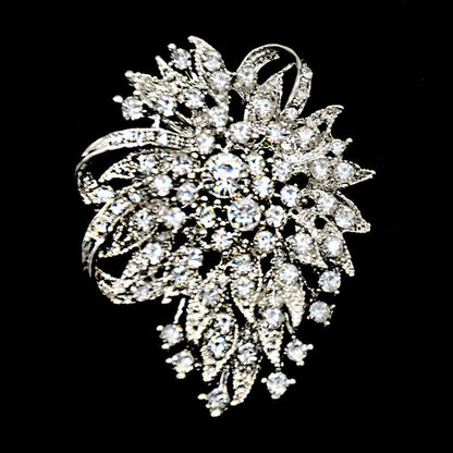 Belagio Enterprises - Rhinestone Brooch - 2 1/2" W x 3" L - BW-139