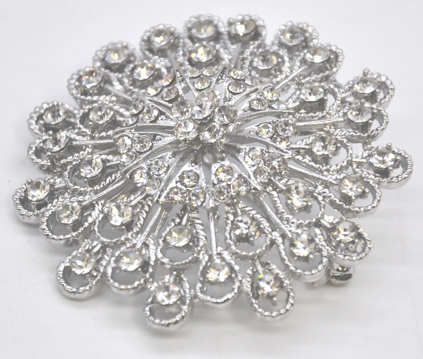 Belagio Enterprises -  Rhinestone Brooch - 3" W x 3" L - BW-130
