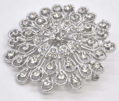 Belagio Enterprises -  Rhinestone Brooch - 3" W x 3" L - BW-130