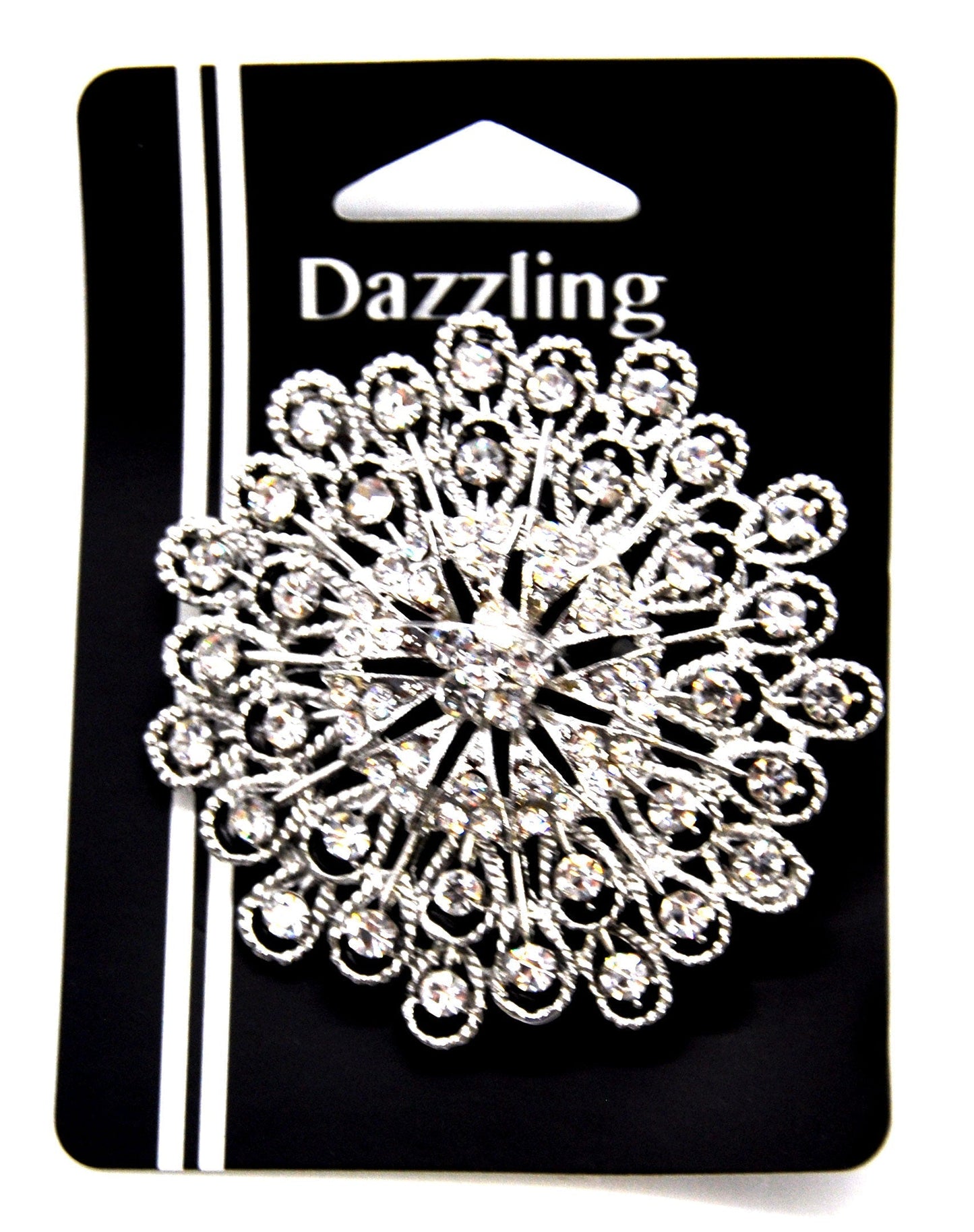Belagio Enterprises -  Rhinestone Brooch - 3" W x 3" L - BW-130