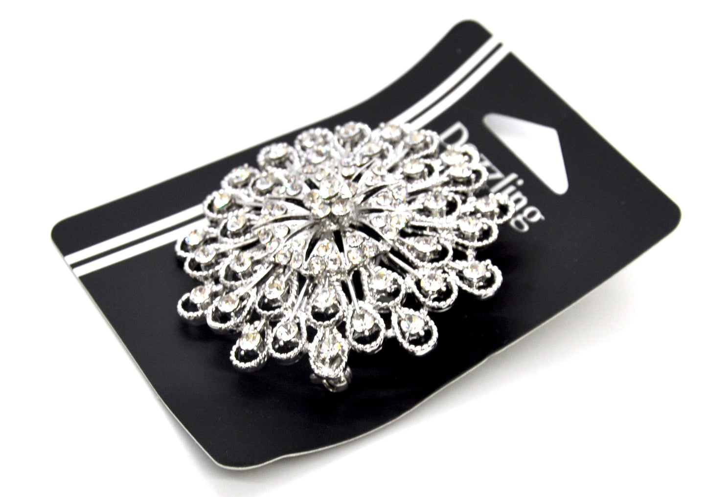 Belagio Enterprises -  Rhinestone Brooch - 3" W x 3" L - BW-130
