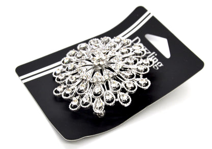Belagio Enterprises -  Rhinestone Brooch - 3" W x 3" L - BW-130