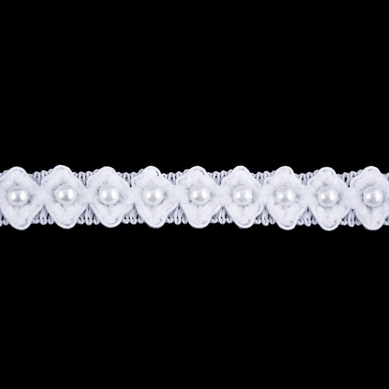 Belagio Enterprises - Venice Lace Trim with Pearl - 1/2" Width (10 Yard Roll) - BPV-303