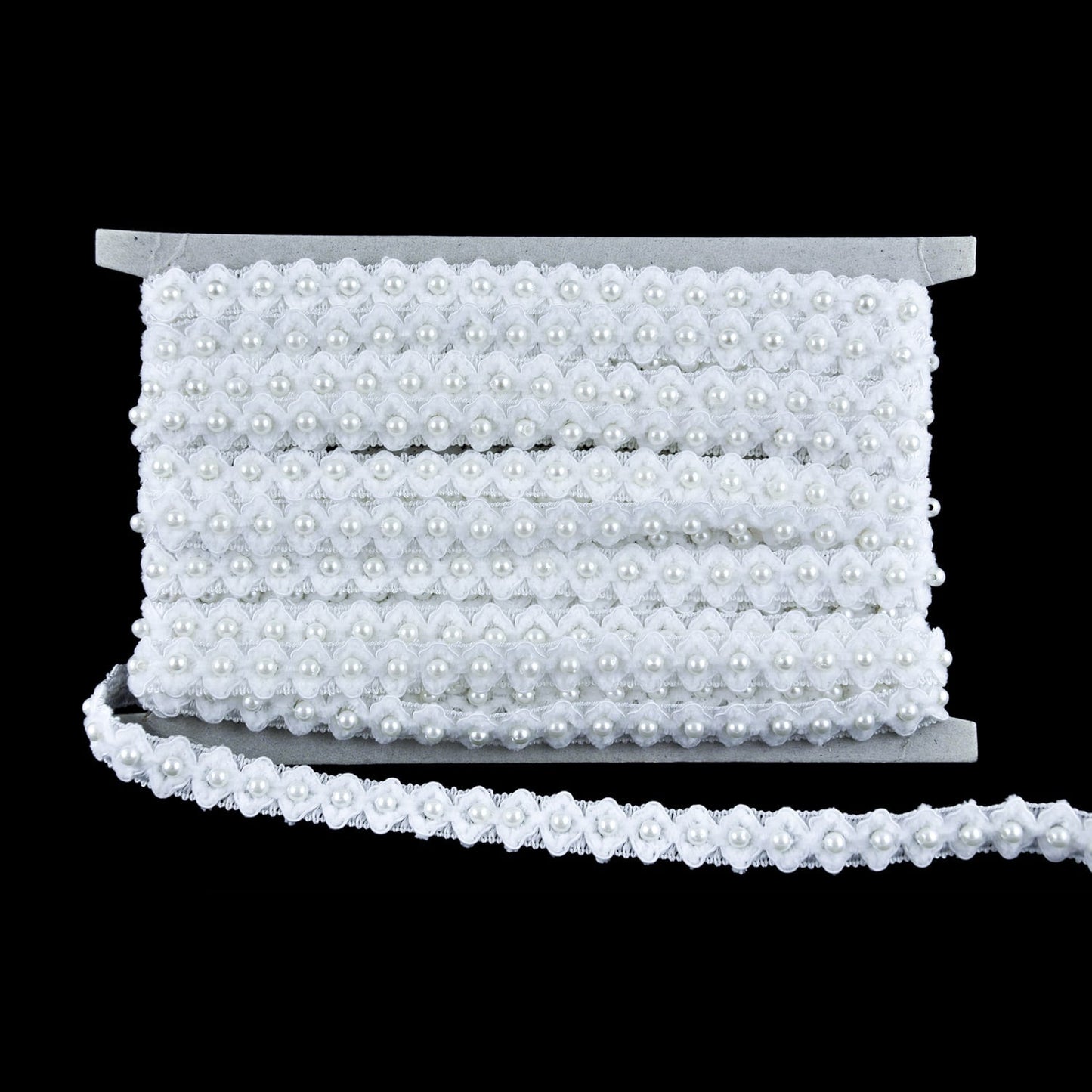 Belagio Enterprises - Venice Lace Trim with Pearl - 1/2" Width (10 Yard Roll) - BPV-303