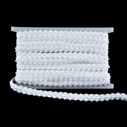 Belagio Enterprises - Venice Lace Trim with Pearl - 1/2" Width (10 Yard Roll) - BPV-303
