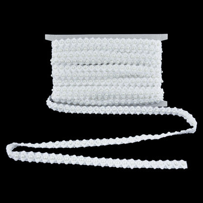 Belagio Enterprises - Venice Lace Trim with Pearl - 1/2" Width (10 Yard Roll) - BPV-303