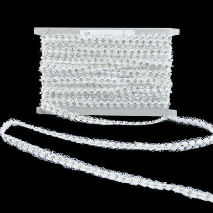 Belagio Enterprises - Venice Lace Trim with Rhinestone - 5/8" Width (10 Yard Roll) - BPV-302