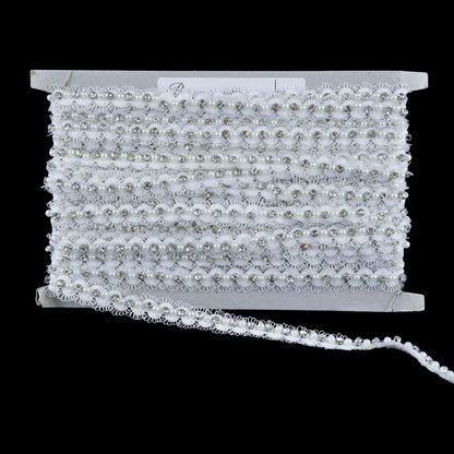 Belagio Enterprises - Venice Lace Trim with Rhinestone - 5/8" Width (10 Yard Roll) - BPV-302