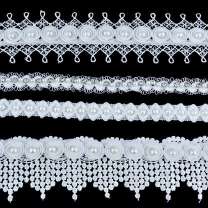Belagio Enterprises - Venice Lace Trim with Rhinestone - 5/8" Width (10 Yard Roll) - BPV-302