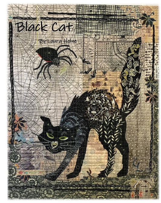 Black Cat Collage Pattern