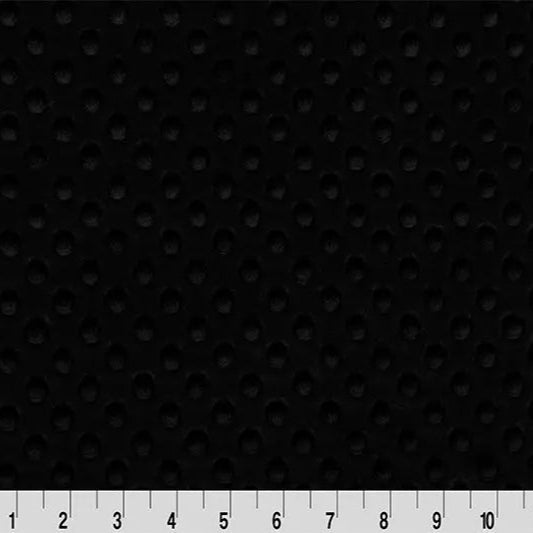 Black Cuddle Dimple Fabric - ( 1 Yard Pack )