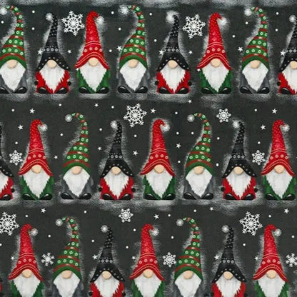 Black Gnomes Digital Cuddle Ash Fabric per yard