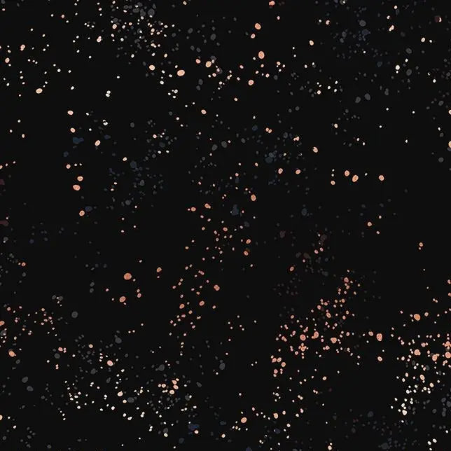 Black Speckled Metallic Cotton Wideback Fabric - ( 1 5/8 Yard Pack )