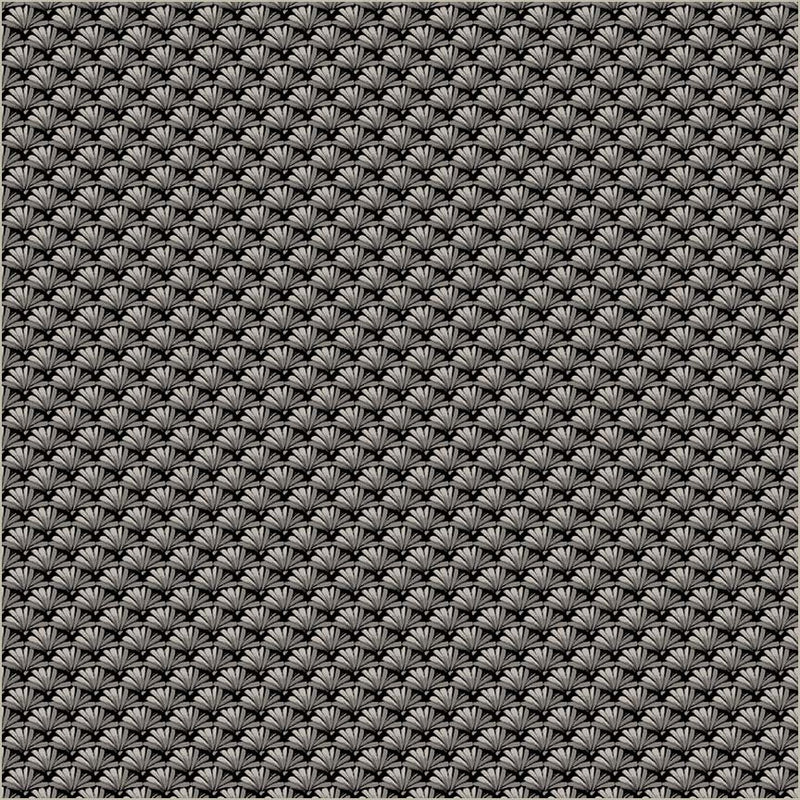 Black Verona Fanned Cotton 44/45 Fabric Per Yard