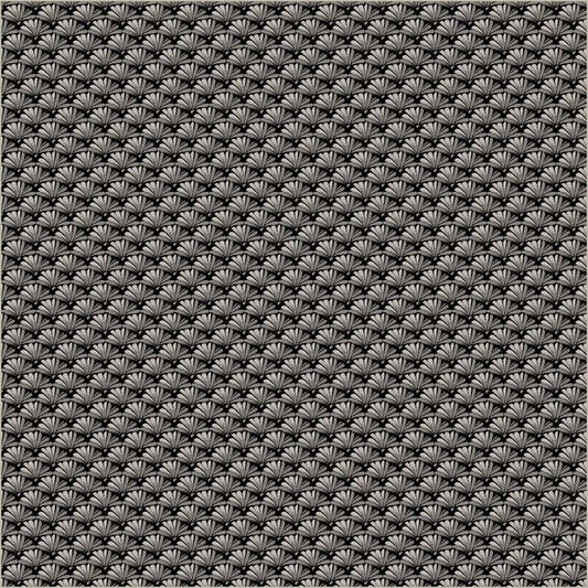 Black Verona Fanned Cotton 44/45 Fabric Per Yard