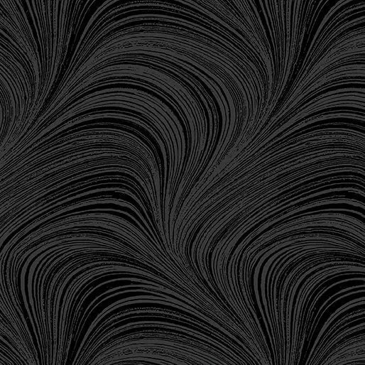 Black Wave Texture Flannel Wideback Fabric - ( 1 1/4 Yard Pack )