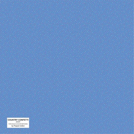 Blue Ahoy Cotton 44"/45" Fabric Per Yard