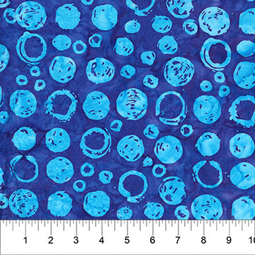 Blue Bubble Celebration Cotton 44/45 Fabric Per Yard