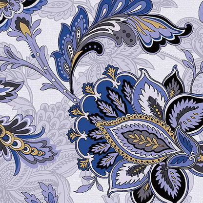 Blue Footstool Cotton Wideback Fabric - ( 1 3/8 Yard Pack )