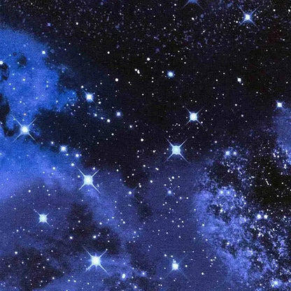 Blue Galaxy Cotton Wideback Fabric Per Yard