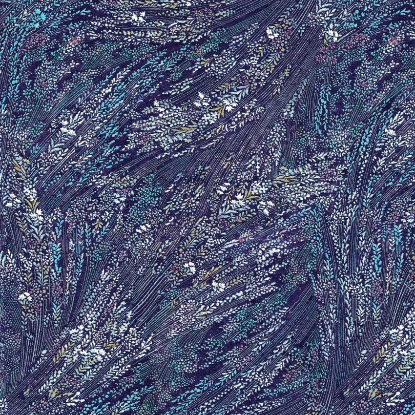 Blue Meadow Breeze Cotton Wideback Fabric per yard