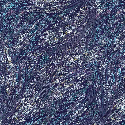 Blue Meadow Breeze Cotton Wideback Fabric per yard