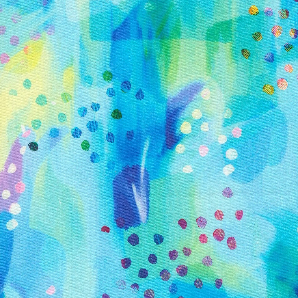 Blue Multi Gradients Auras Turquoise Moda Wideback Per Yard