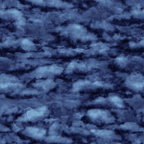 Blue Navy Flying High Wideback Cotton Fabric per yard