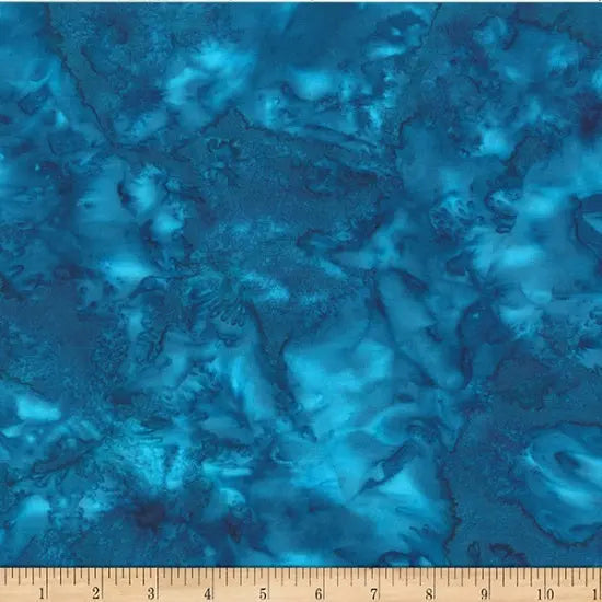 Blue Wade Watercolor Waves Wideback Fabric - ( 3/4 Yard Pack )