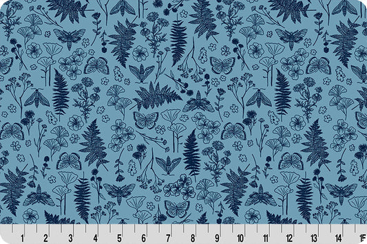 Blue Whispering Blooms Faegrove Quilting Cuddle Fabric Per Yard