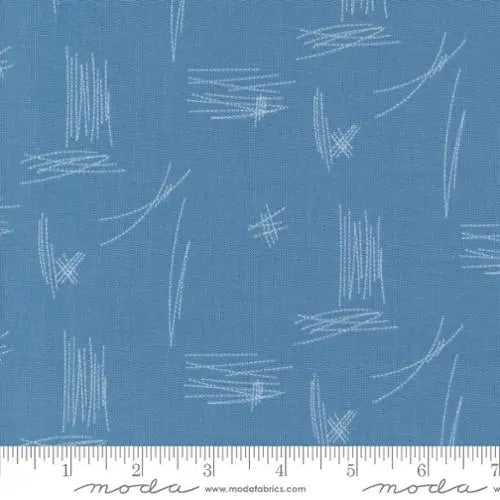 Bluish Stitches Deep Sea 44"/45" Fabric Per Yard