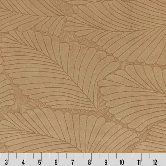 Brown Cappuccino Cuddle 3 Extra Wide Tropic Burnout Fabric per yard