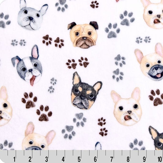 Cloud Cuddle Snow Doggy Daze 58" - 60" Fabric per yard