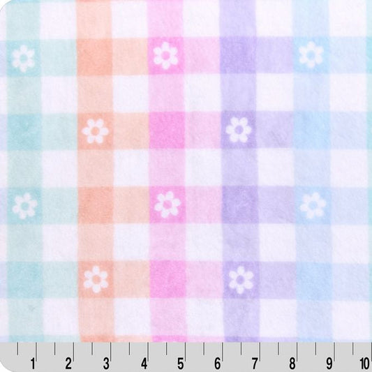 Cloud Cuddle Pastel Gingham Daisy 58" - 60" Fabric per yard