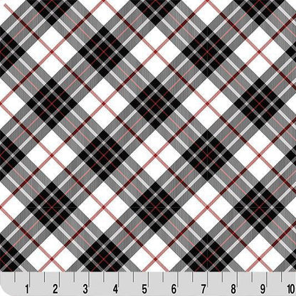 Cloud Cuddle Black Just Plaid 58"/60" Fabric per yard