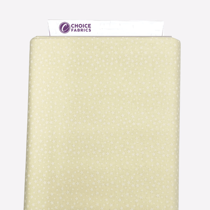 Tone on Tone 108" Supreme Backings - White on Cream - Stars