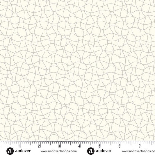 Chrome Drift Net Coastal Walk 108" Cotton Wideback Fabric per yard