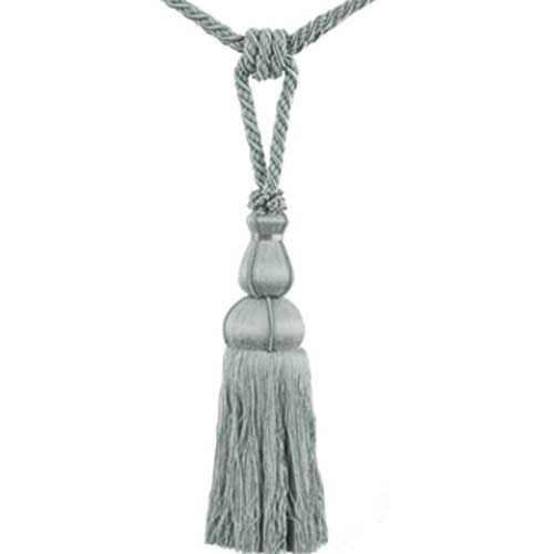 Colors Collection - 10" Length SINGLE TASSEL TIEBACK - BT-6008-03 Grey