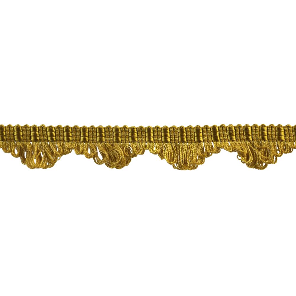 Colors Collection - 1" width Looped Border Fringe (25 Yard Roll) - BR-7004-10 Gold