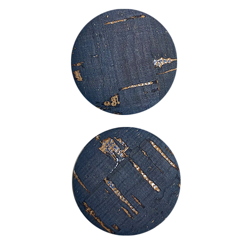 Cork Button (Blue) - 1 Inch Small - BCB-98-04S (2pcs x 3 Cards Per Order)